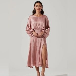ASTR Marin Dolman Sleeve Midi Dress Sz XL Mauve Never Worn